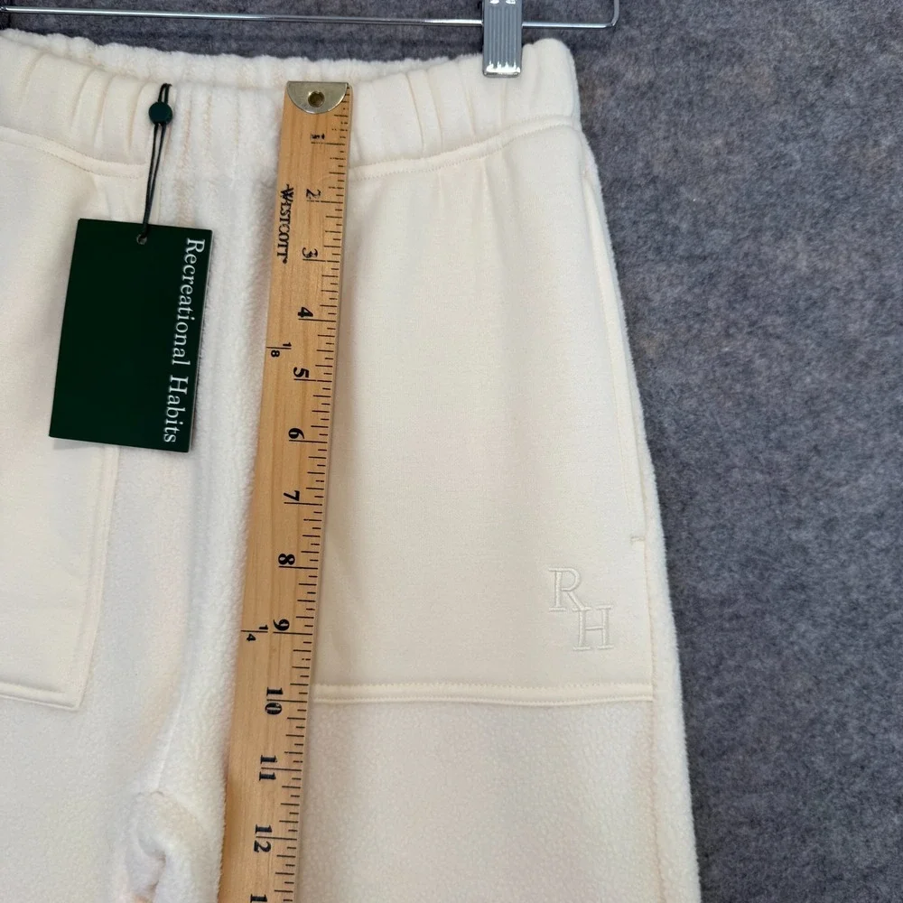 Recreational Habits RH Sabrina Sherpa Blocked Straight‎ Pant XS Oyster Cream New